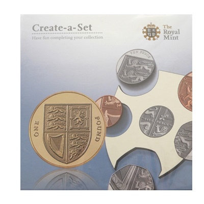 2009 Royal Mint Create a Set Royal Shield of Arms BU £1 Coin Set